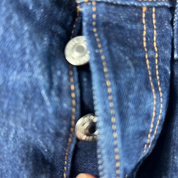 Levi's Jean Women 28x27* Big E Wedgie Skinny Crop Dark Blue Stretch Denim Tag 27 - Picture 5 of 16